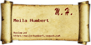 Meila Humbert névjegykártya